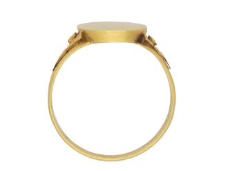 Art Nouveau gold signet ring, French, circa 1905. Hatton Garden