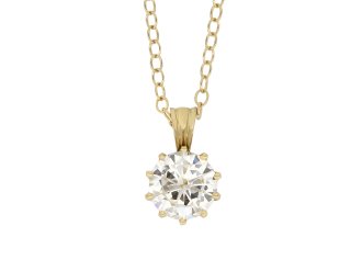 Old cut diamond pendant, circa 1970 hatton garden