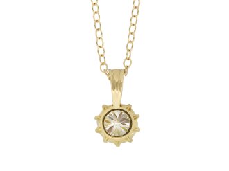 Old cut diamond pendant, circa 1970 hatton garden