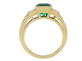 Colombian Emerald and Diamond Ring, Circa 1970 hatton garden