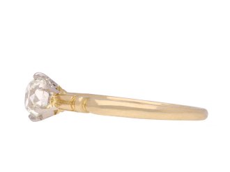 Old mine diamond solitaire ring, circa 1905. Hatton Garden