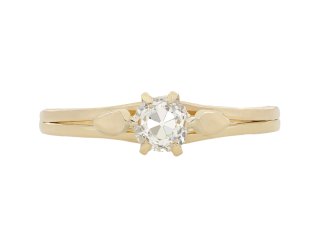 Victorian diamond solitaire ring, circa 1900. hatton garden.