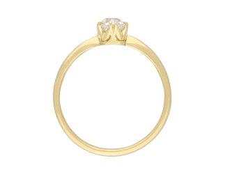 Victorian old mine diamond solitaire ring, circa 1900. Hatton Garden