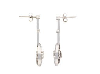Belle Époque diamond drop earrings, French, circa 1915. Hatton Garden