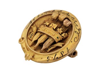 Prince of Wales gold presentation brooch hatton garden