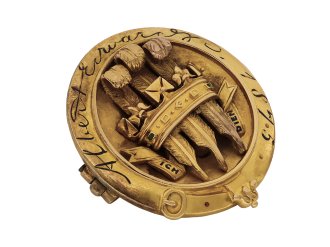 Prince of Wales gold presentation brooch hatton garden