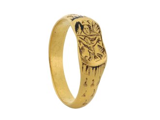 Late Medieval iconographic ring Holy Trinity hatton garden