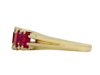 Burmese ruby five stone ring, circa 1900 hatton garden