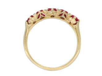 Burmese ruby five stone ring, circa 1900 hatton garden