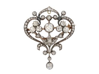 Victorian diamond pendant/brooch, circa 1880 hatton garden