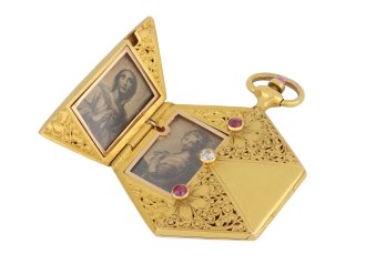 Ruby and diamond locket, circa 1890 hatton garden