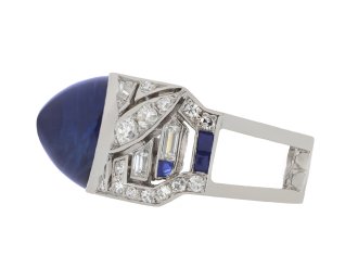 Mauboussin cabochon sapphire and diamond ring hatton garden