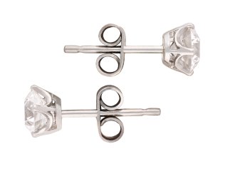Old cut diamond stud earrings, circa 1930. Hatton Garden