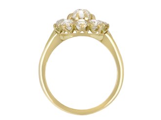 Victorian diamond coronet cluster ring circa 1890. hatton garden