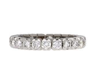 Diamond full eternity band, French, circa 1950. Hatton Garden