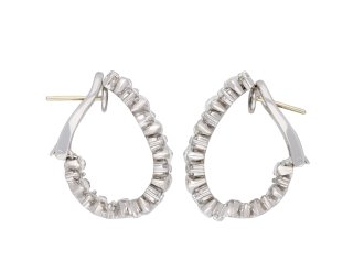 Kutchinsky diamond hoop earrings, circa 1970. Hatton Garden