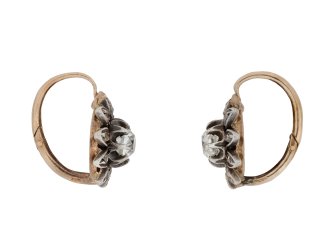 Victorian diamond flower earrings circa 1880 hatton garden