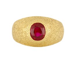 Buccellati Burmese ruby ring, Italian, circa 1940 hatton garden