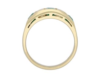 Colombian emerald and diamond ring, circa 1970. Hatton Garden