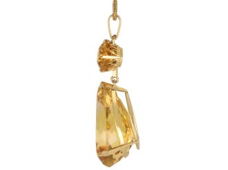 Citrine pendant, circa 1940 hatton garden