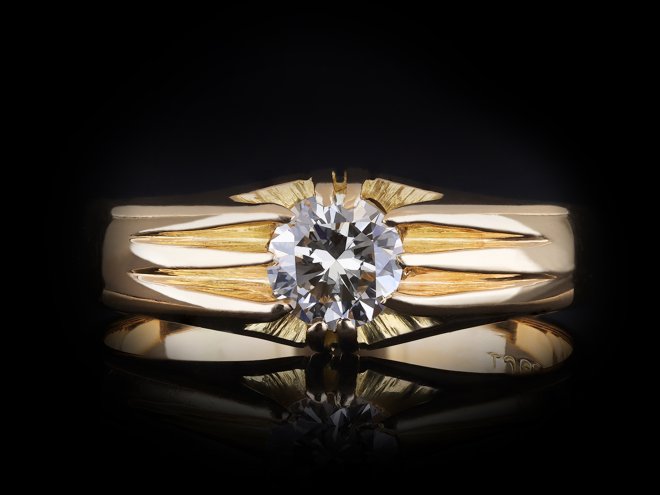 Vintage diamond solitaire ring, circa 1950 hatton garden