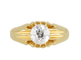 Victorian diamond solitaire ring, English, 1900 hatton garden