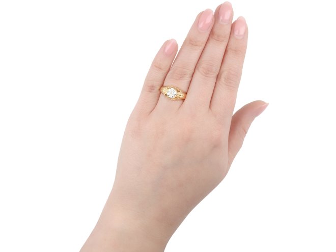 Victorian diamond solitaire ring, English, 1900 hatton garden