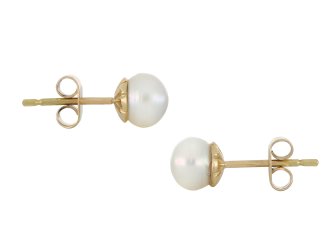 Natural pearl stud earrings, circa 1910 hatton garden