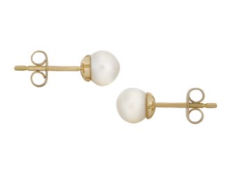 Natural pearl stud earrings hatton garden