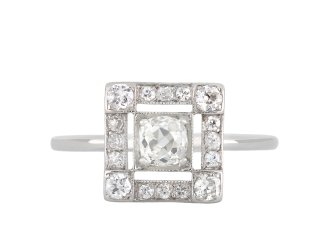 Diamond cluster ring, American, circa 1945 hatton garden