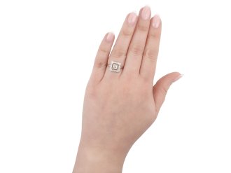 Diamond cluster ring, American, circa 1945 hatton garden