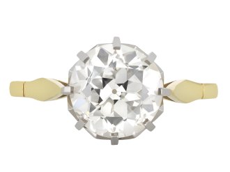 Old cut diamond solitaire ring, circa 1915.