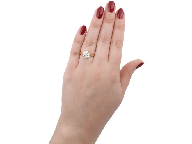 Old cut diamond solitaire ring, circa 1915 hatton garden