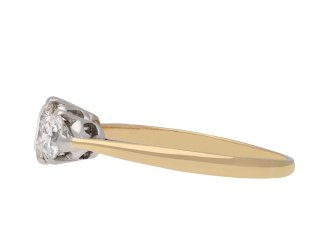 Diamond three stone ring, circa 1940. Hatton Garden