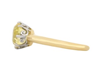 Yellow Ceylon sapphire solitaire ring, circa 1910 hatton garden