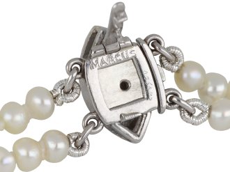 Marcus & Co. natural pearl and diamond necklace Hatton Garden