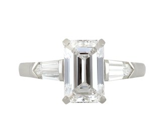 Golconda type IIa diamond flanked solitaire ring hatton garden