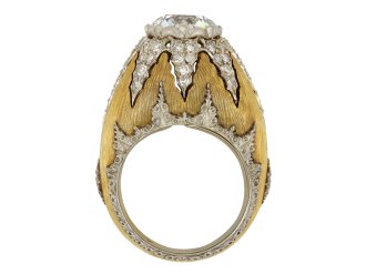 Buccellati diamond cluster ring, Italian hatton garden