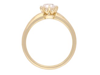 Victorian old mine diamond solitaire ring, circa 1900. Hatton Garden