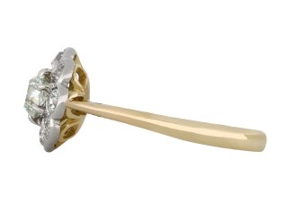 Fancy faint green diamond cluster ring circa 1940 hatton garden