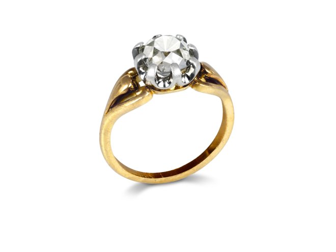 Victorian old mine diamond solitaire ring, circa 1900 hatton garden