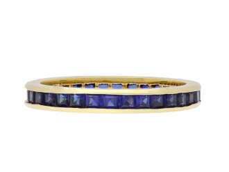 Sapphire full eternity ring, circa 1970. Hatton Garden