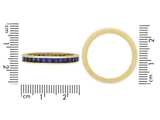 Sapphire full eternity ring, circa 1970. Hatton Garden