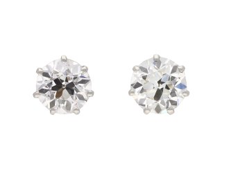 Old cut diamond stud earring, circa 1920. Hatton Garden