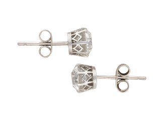 Old cut diamond stud earring, circa 1920. Hatton Garden