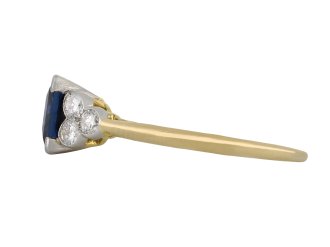 Vintage sapphire and diamond ring, circa 1950 hatton garden