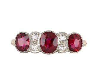 Edwardian ruby and diamond ring, circa 1910 hatton garden