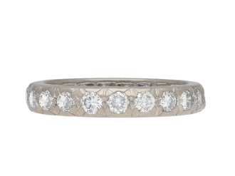 Diamond full eternity ring, circa 1950. Hatton Garden