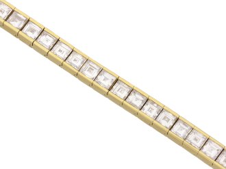 Diamond line bracelet, circa 1940. Hatton Garden