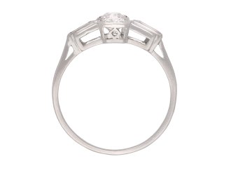 Art Deco diamond two stone cluster ring, circa 1925. Hatton Garden